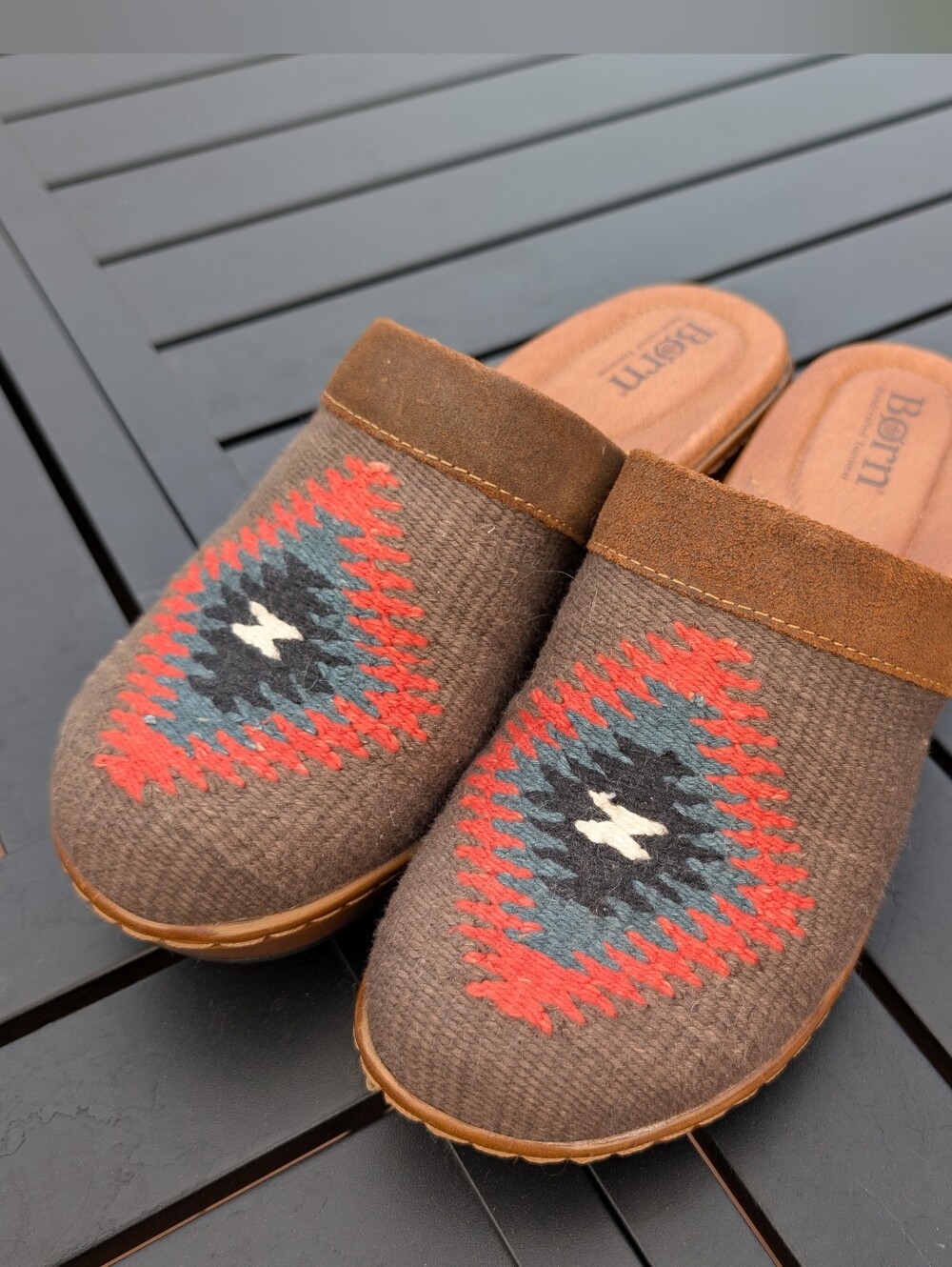 Sundance - Born Brown Wool-Blend Mules